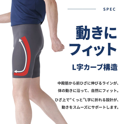 歩行サポートインナー　LocoStep　ロング丈ボトム（メンズ）