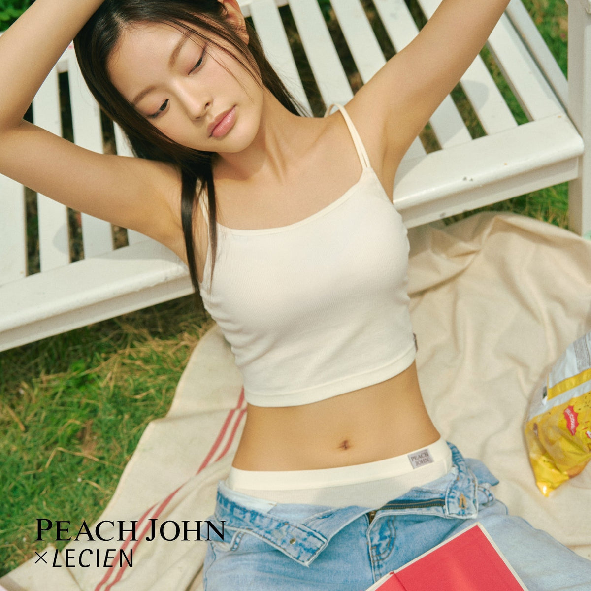 カップ付き クロップドキャミソール PEACH JOHN(ピーチジョン)コラボ NEW BASICタイプ - LECIEN ルシアン