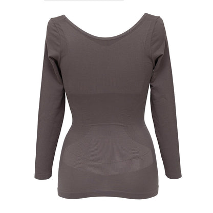 [ルシアン Powr Shape] 長袖 ブラック LL / 24wln023_lc2398_back_dailylinerlongsleeve.jpg