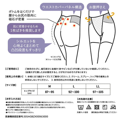 ピップエレキバンコラボ 【管理医療機器】腰こりらっくす セミロング丈 - LECIEN ルシアン