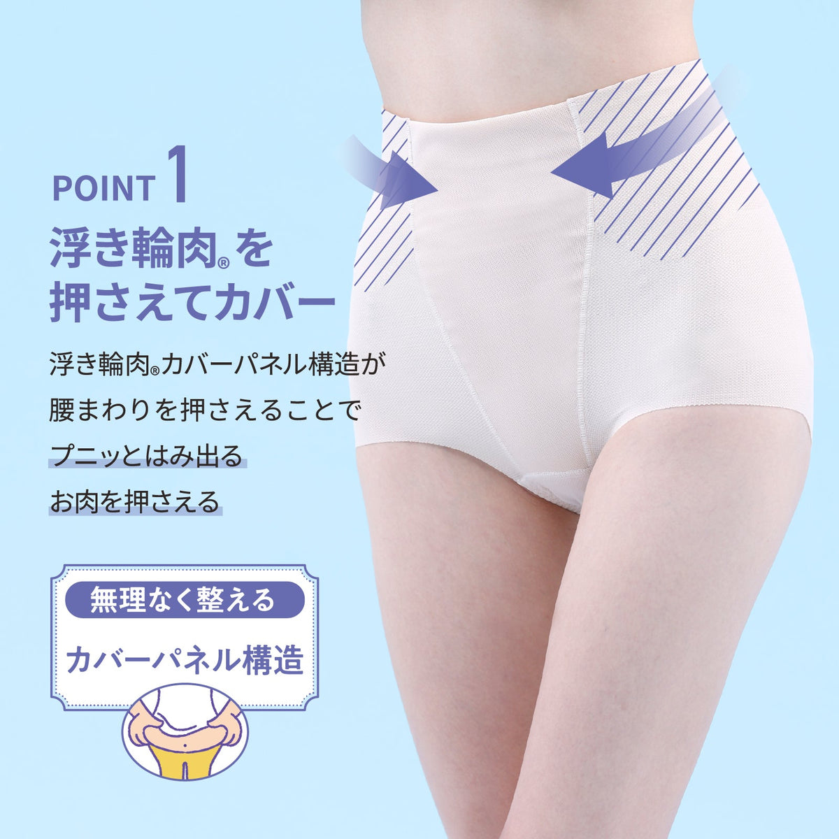 浮き輪肉撃退パンツ メッシュタイプ ショート丈 - LECIEN ルシアン