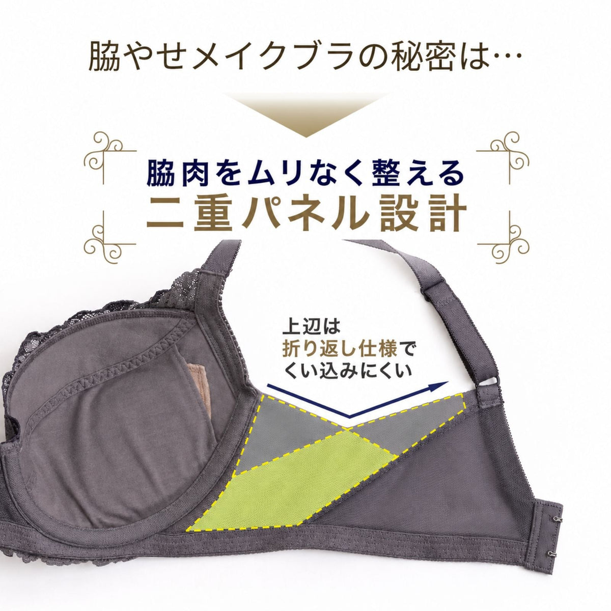 [脇すっきり] 脇やせメイク ワイヤーブラ - LECIEN ルシアン