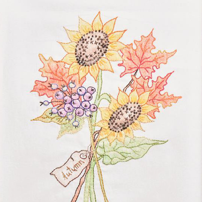 Autumn’s Beauty Bouquet — free embroidery pattern with COSMO® floss