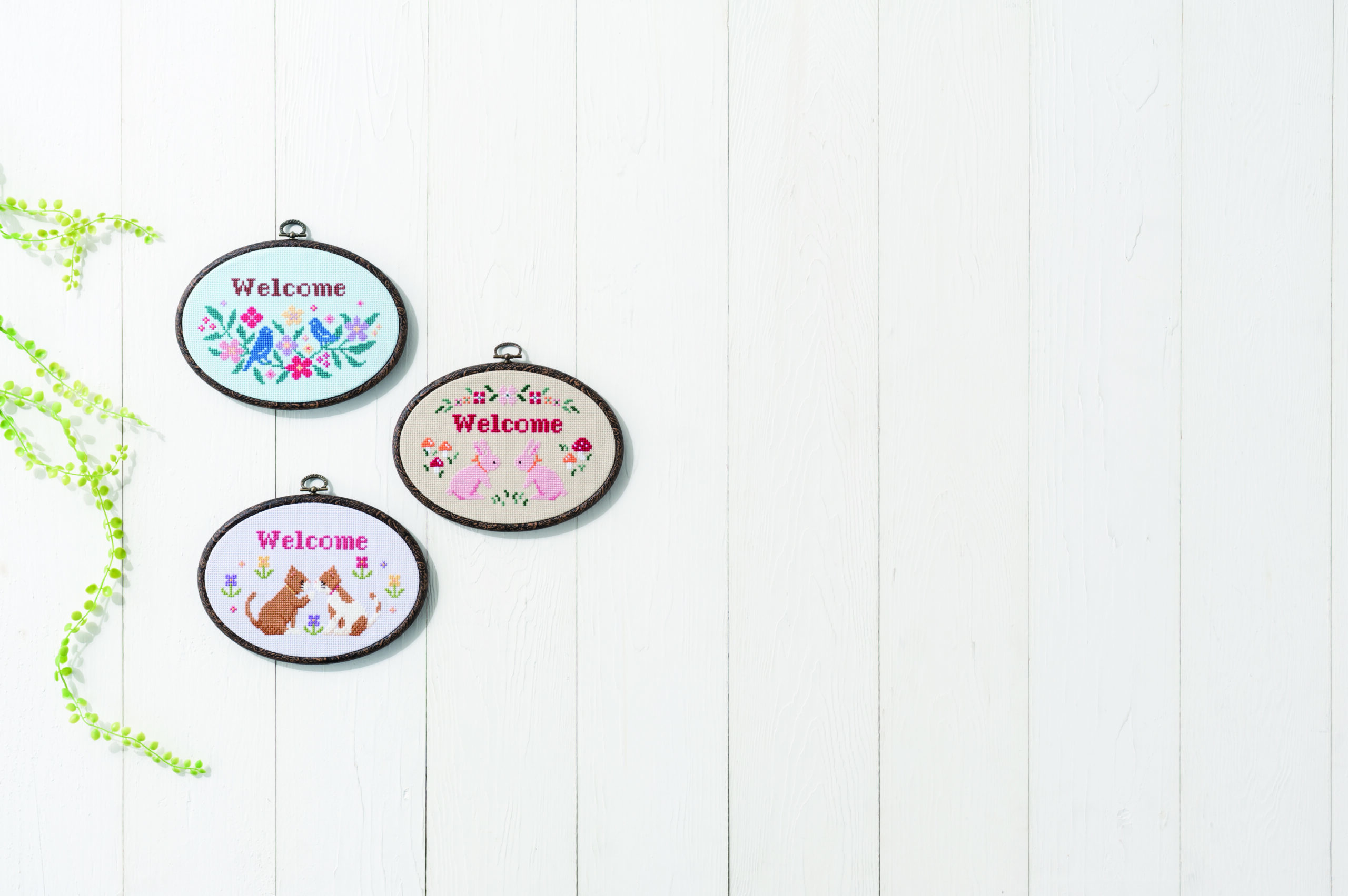 Door plate hospitality embroidery kit
