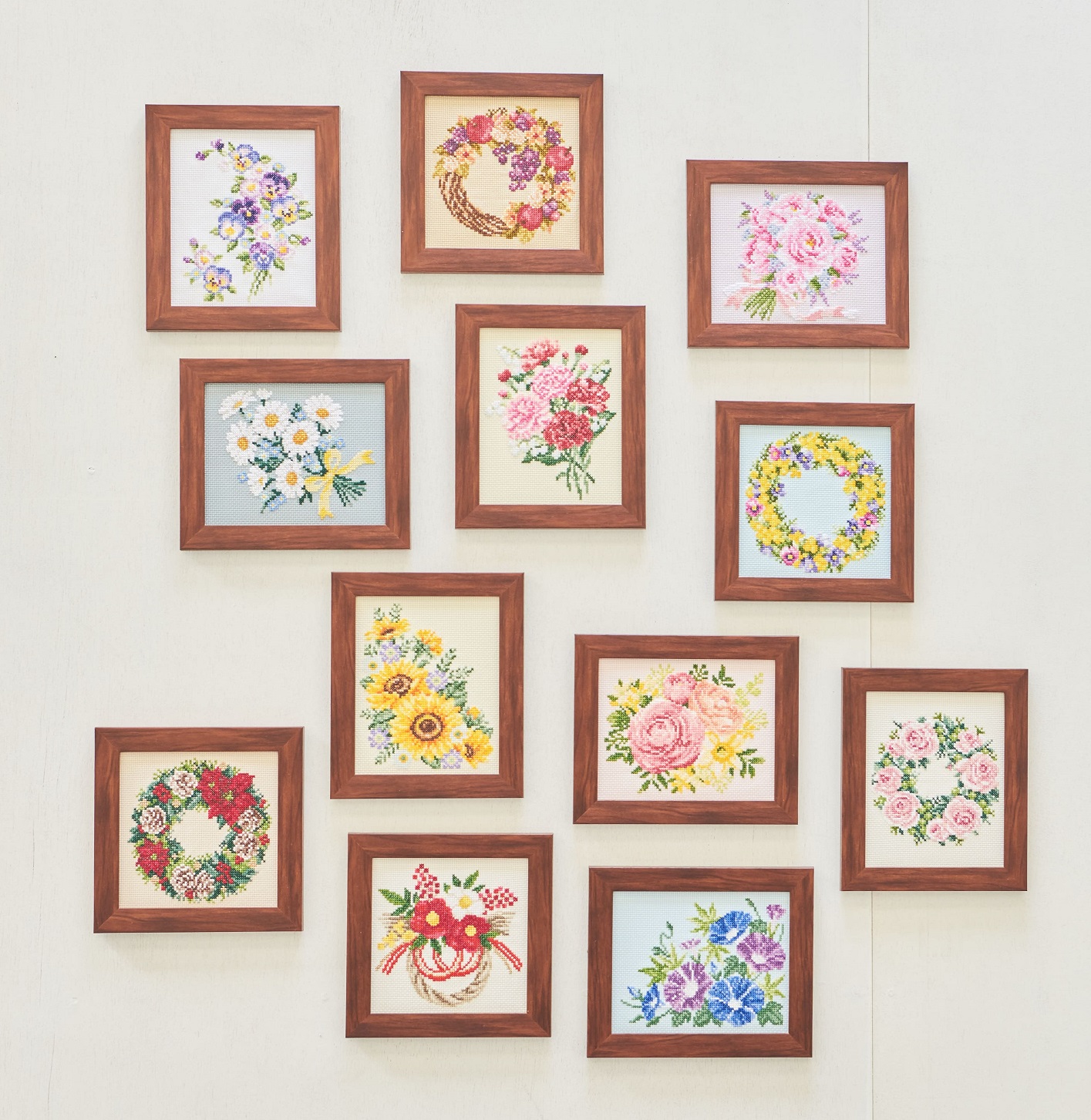 Flower arrangement embroidery kit