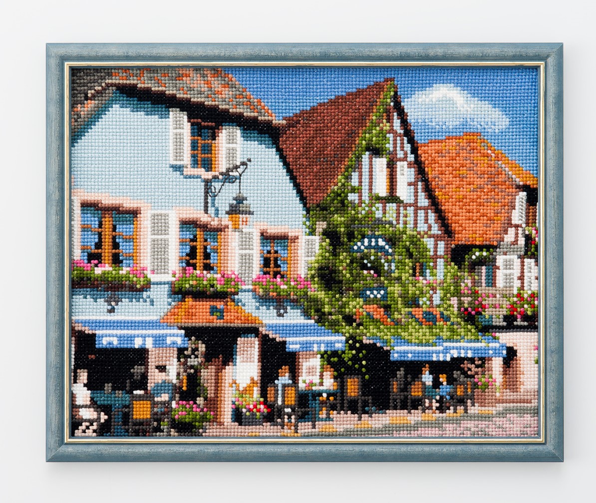 French scenery embroidery kit