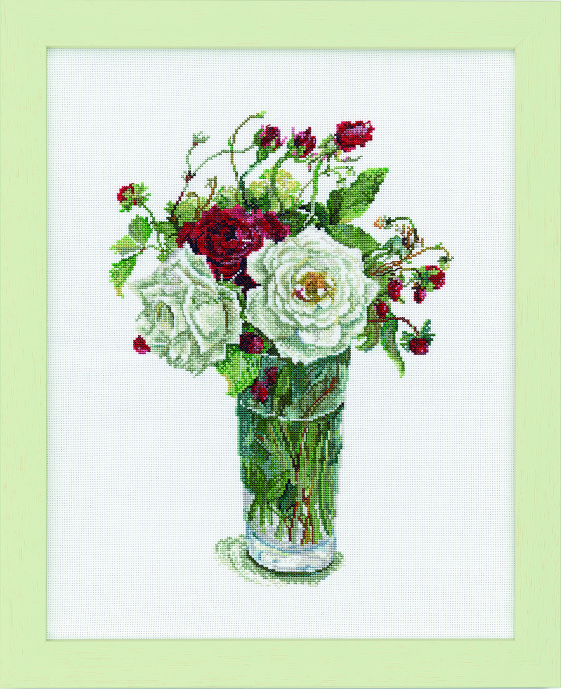 Stitching with Fujico collection embroidery kit