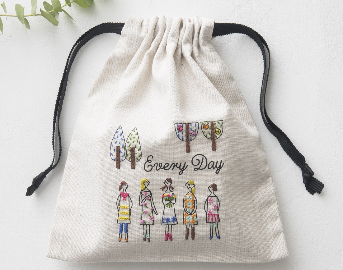 100 Ladies Embroidery® drawstring pouch kit
